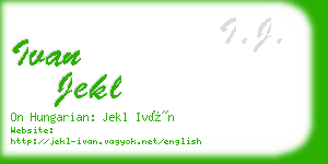 ivan jekl business card